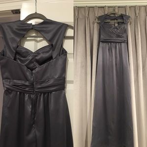 Amsale Size 2, Slate Gray Formal Gown